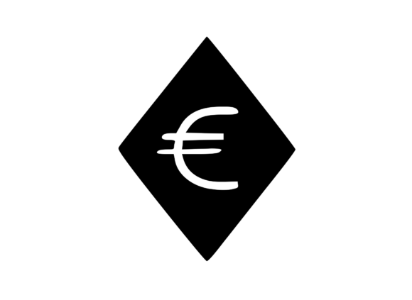 Diamond Shape with Playful Mono Euro