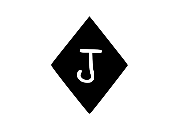 Diamond Shape with Playful Mono J