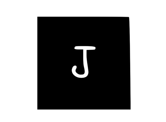 Square Shape with Playful Mono J